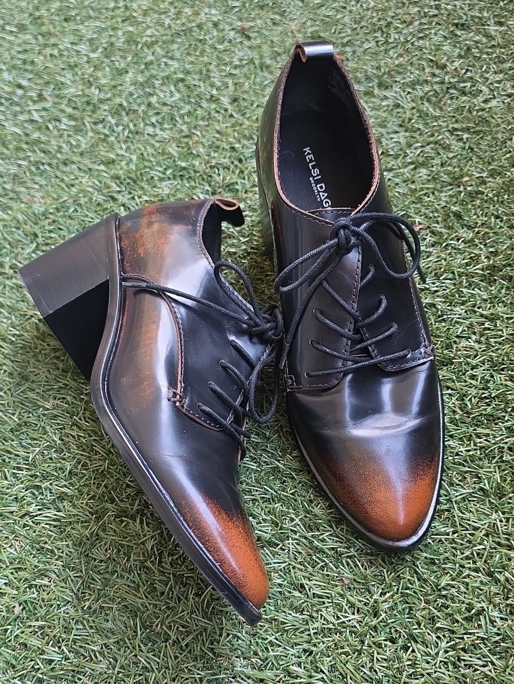 Kelsi Dagger Brooklyn Ember Oxford Heeled Loafers 8.5